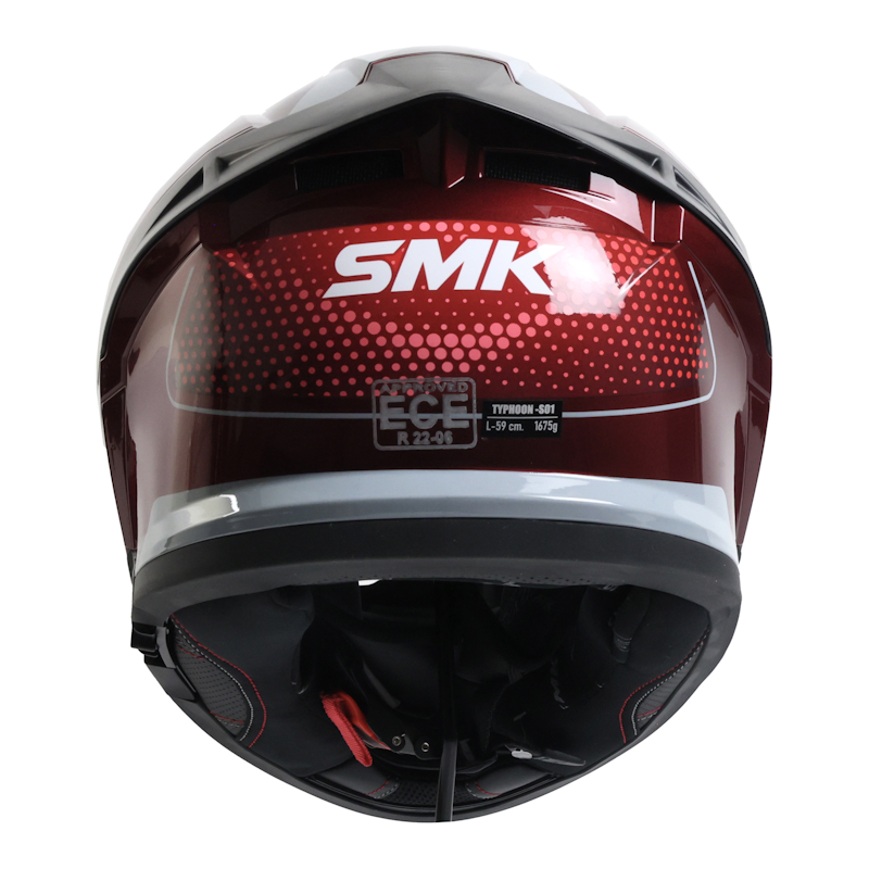 CASCO SMK TYPHOON ROJO MYSTIC TALLA XL CERRADO ECE