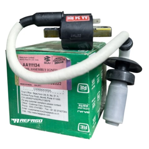 BOBINA DE ALTA DERECHA (CAPUCHON NEGRO) BAJAJ RE205 - RE4S