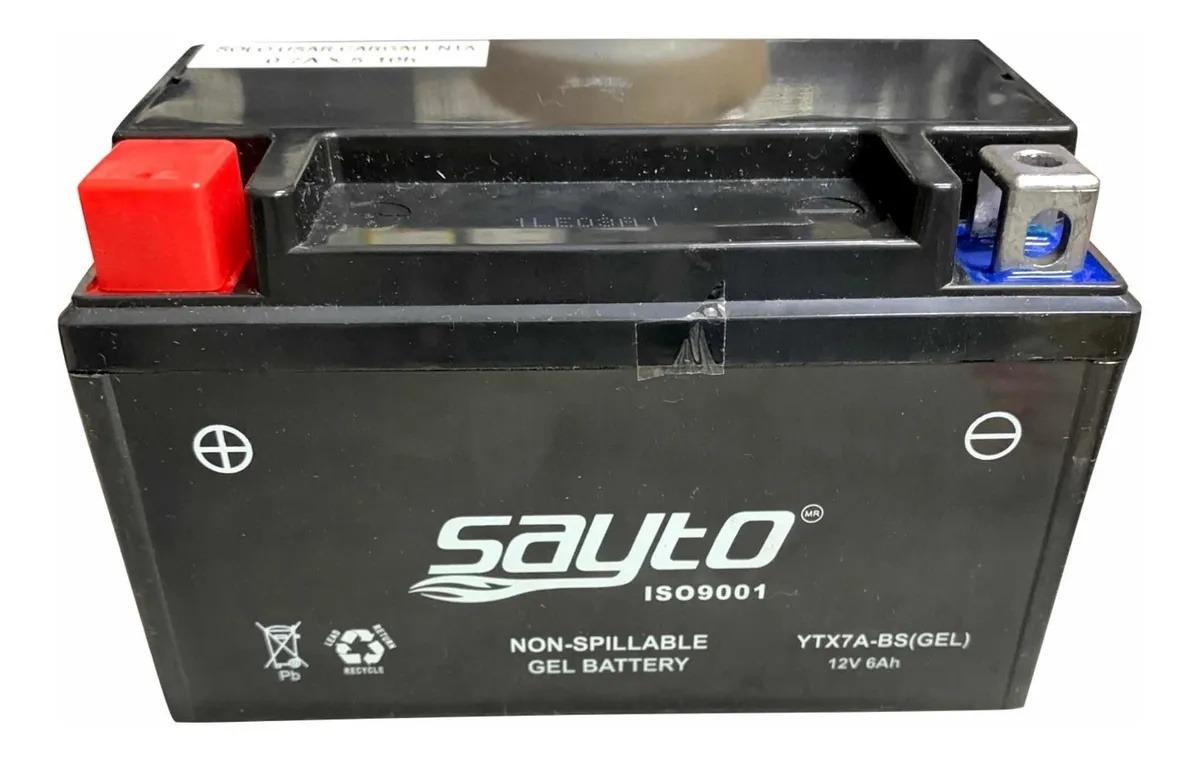 BATERIA YTX7A-BS GEL SAYTO MOTONETAS ( DS125, DS150, CS125)
