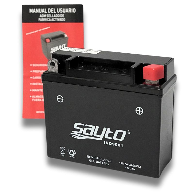 BATERIA 12N7A-3A GEL SAYTO EX200 - DM200 - FT180 - FT200 - DT200