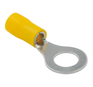 TERMINAL OJO 1/4 AISLADA PVC AMARILLA (AWG 12-10)