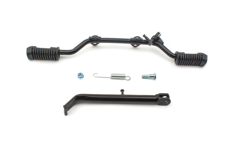 BARRA POSAPIES COMPLETA FT125 - FT150 GRAFITO -FT125/150TS (INCLUYE GOMAS Y PARADOR LATERAL)