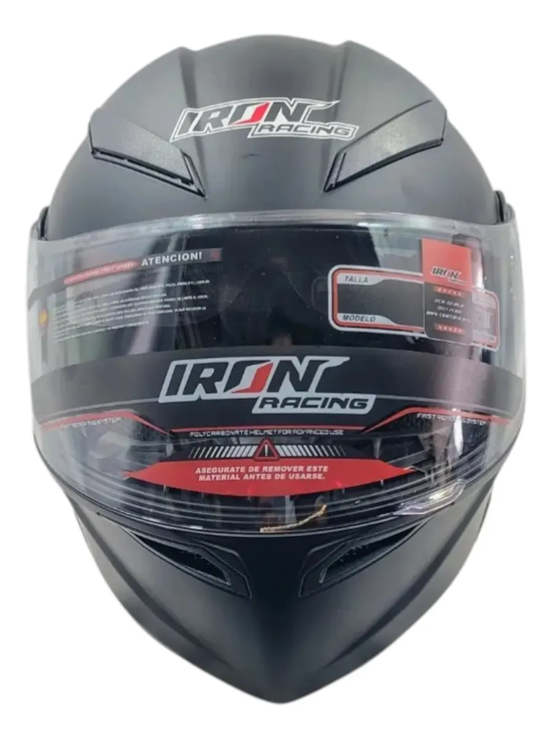 CASCO ABATIBLE IRON RACING DARK PHOENIX NEGRO MATE TALLA M IR-121 DOT