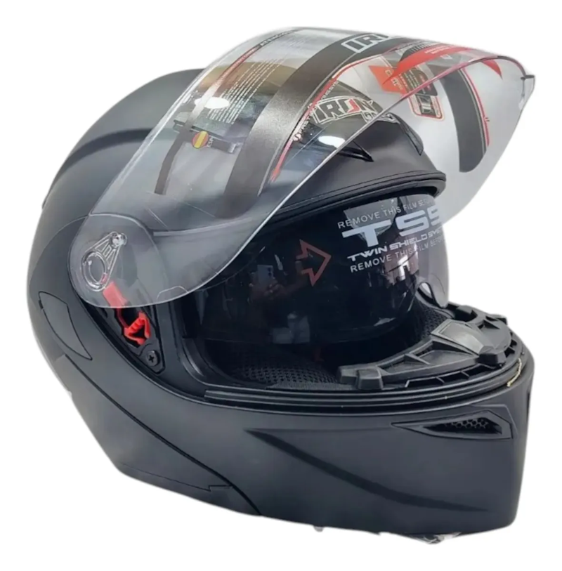 CASCO ABATIBLE IRON RACING DARK PHOENIX NEGRO MATE TALLA M IR-121 DOT
