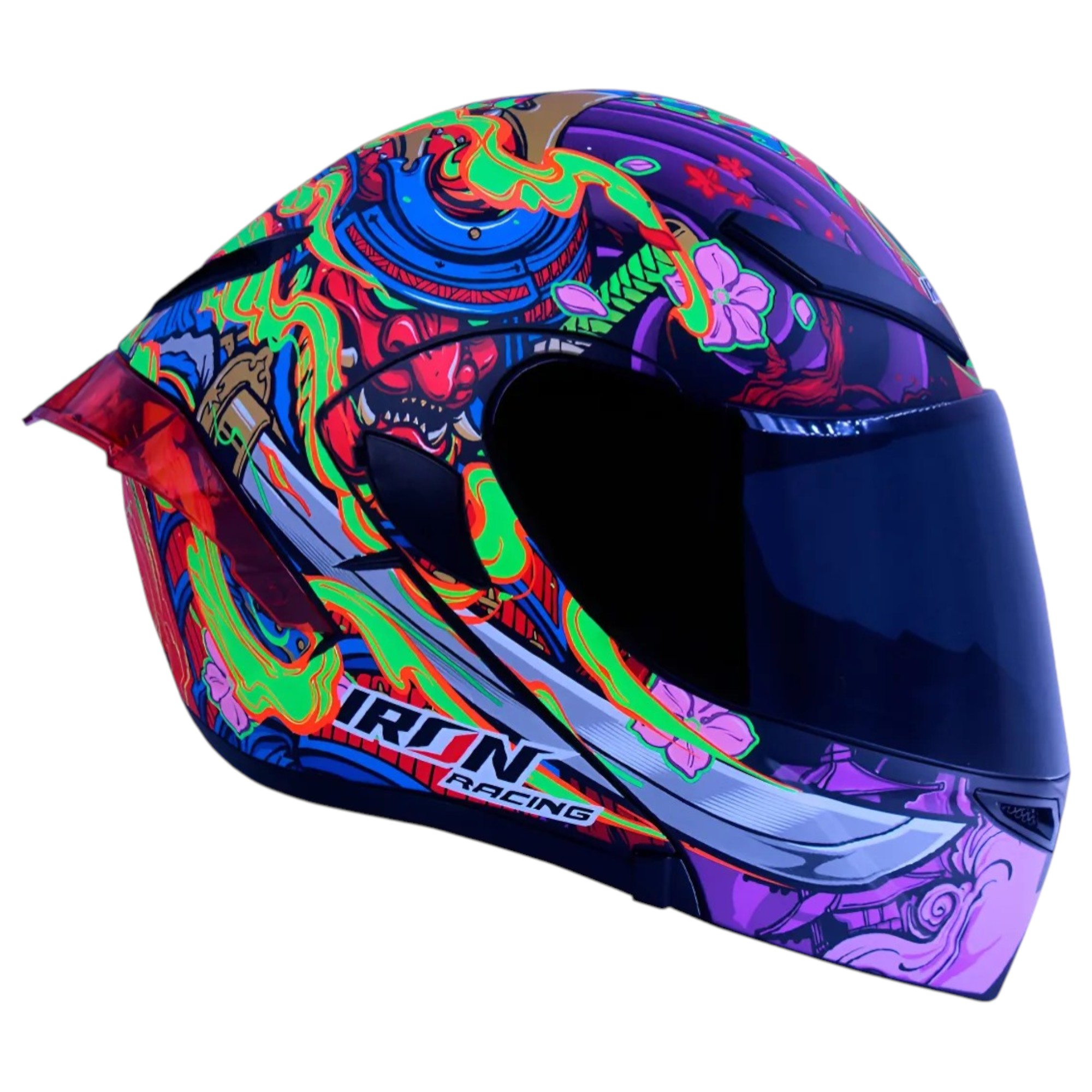 CASCO ABATIBLE IRON RACING HANSO VIOLETA TALLA M IR-121 DOT