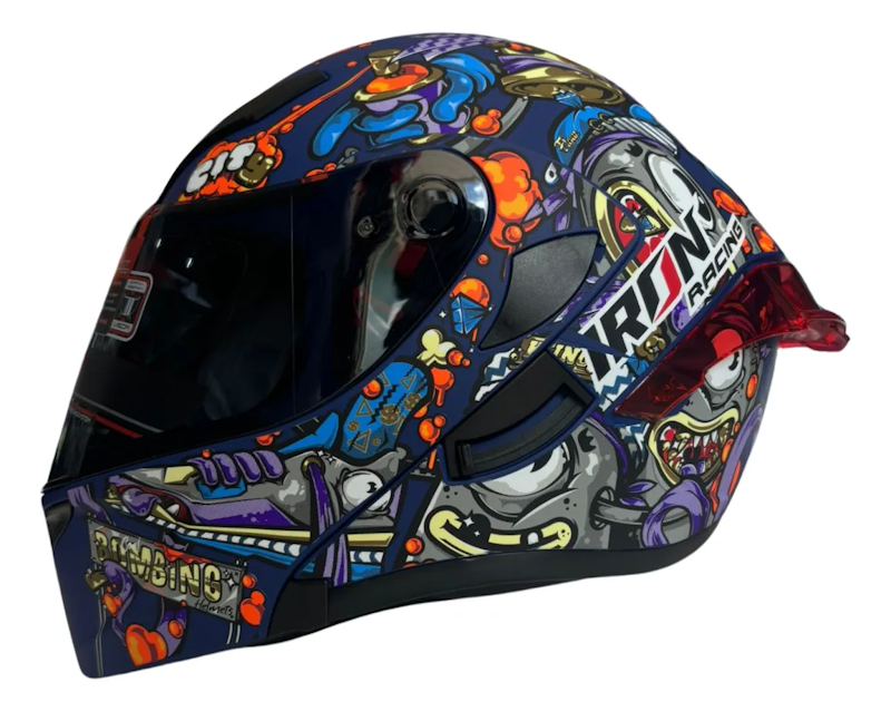 CASCO ABATIBLE IRON RACING STREET STYLE AZUL TALLA XL IR-121 DOT