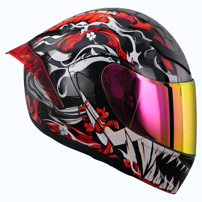 CASCO ABATIBLE IRON RACING VENOM-II ROJO MATE TALLA L IR-121 DOT