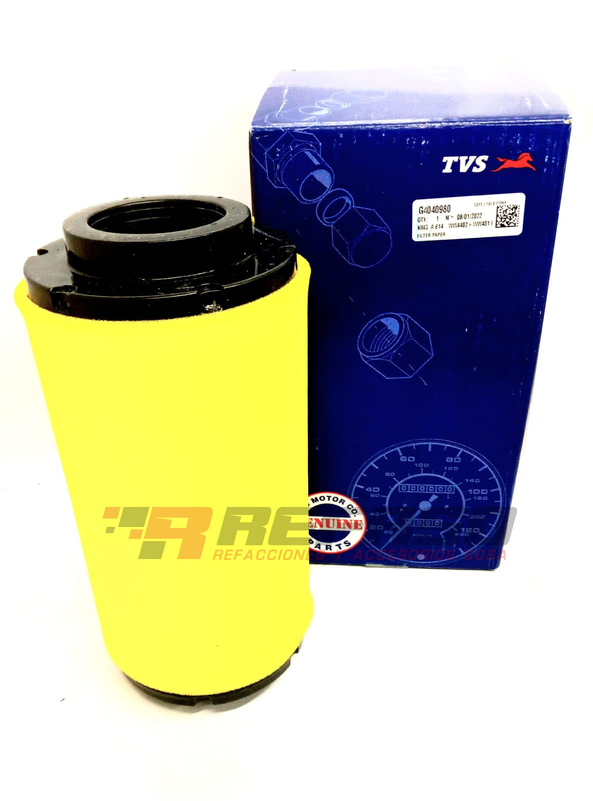 FILTRO DE AIRE TVS KING DURAMAX 225 - DELUXE PLUS