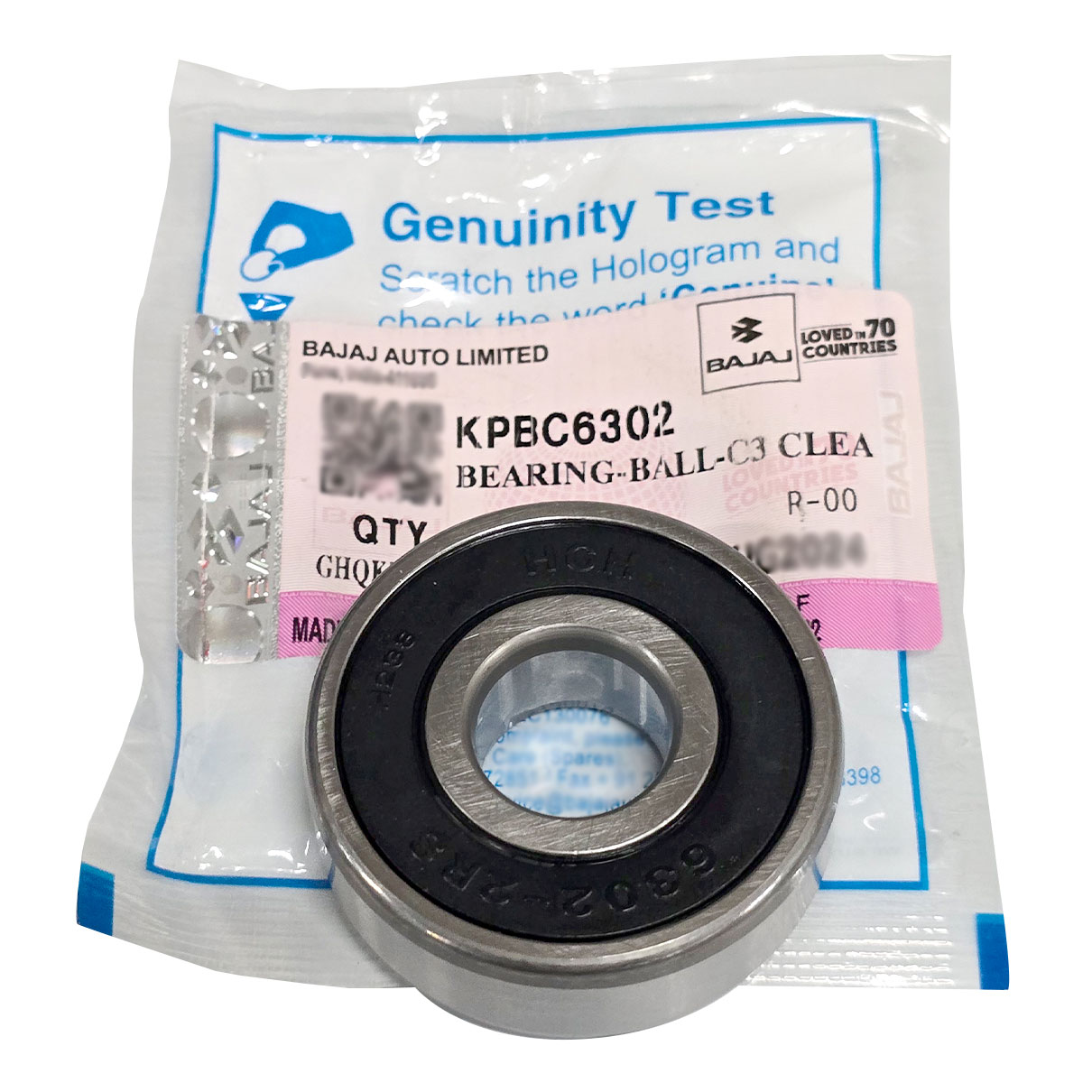 BALERO BAJAJ 6302 2RS RUEDA TRAS. PULSAR NS200 - AS/RS200 - NS160 - AVENGER 220/150