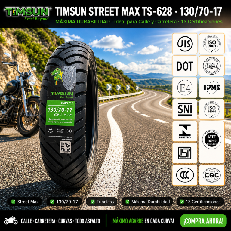 LLANTA 130/70-17 TIMSUN STREET MAX TS-628 62P TUBELESS