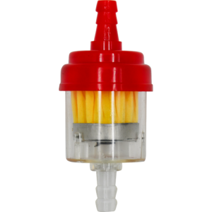 FILTRO GASOLINA UNIVERSAL ROJO ENTRADA/SALIDA 6MM