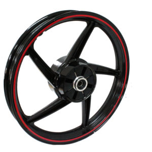 RIN 17 TRASERO NEGRO FILO ROJO 125Z (16-19)