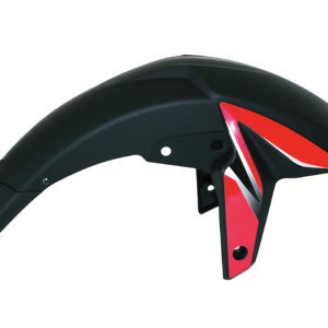 SALPICADERA DELANTERA NEGRA/ROJO PULSAR NS200 - AS200