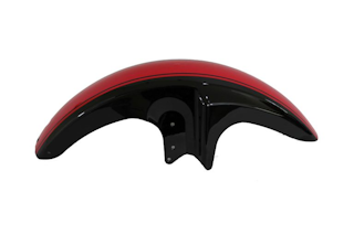 SALPICADERA DEL. NEGRO-ROJO DT150 CLASICA