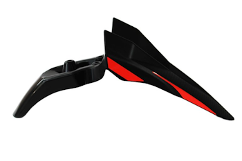 SALPICADERA DELANTERA DM250 (16-18) NEGRO/NARANJA
