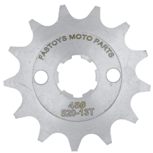 ENGRANE DEL. PI?ON 13T-520 CROMADO FASTOYS 250Z - DM150 ROJA - RT250 - VORT-X 200